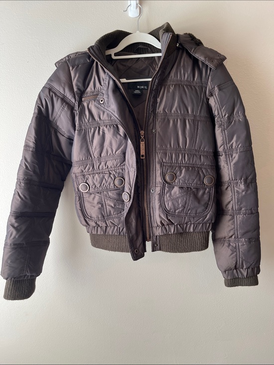 Mixit Jackets & Blazers - Mixit Brown Puffer Bomber Jacket